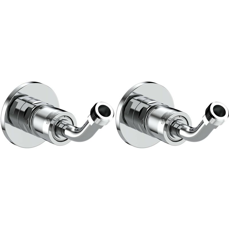 foto del prodotto sg lighting coppia curvette sottolavabo 45 attacco rapido ingenius in ottone cromato igbtkt08 cromo