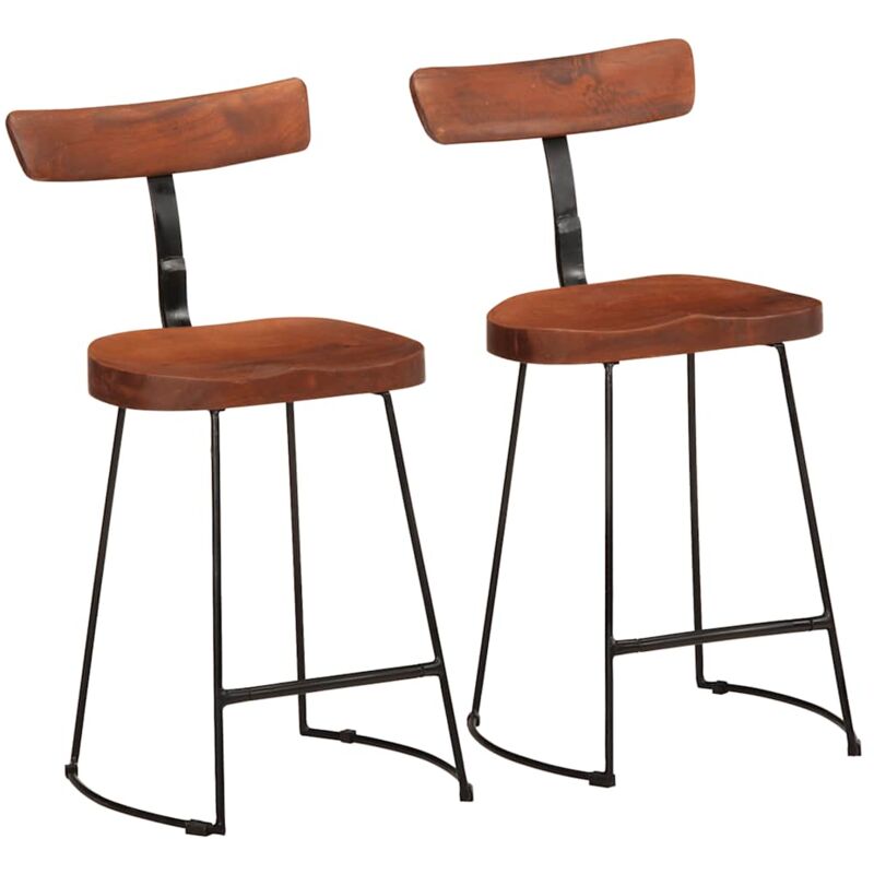 foto del prodotto sgabelli da bar 2 pz 49x43x79 cm in legno massello di mango vidaxl
