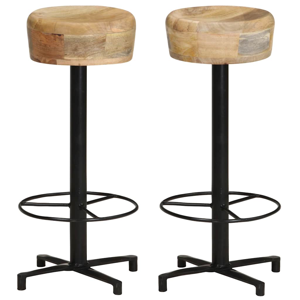 foto del prodotto sgabelli da bar 2 pz 76 cm in legno massello di mango cod mxl 71715