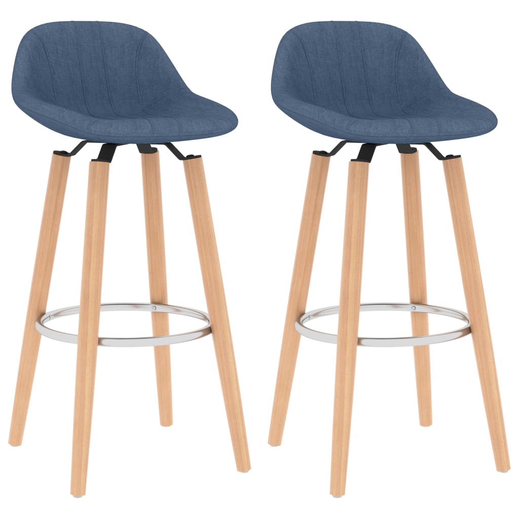 foto del prodotto sgabelli da bar 2 pz blu in tessuto cod mxl 59876