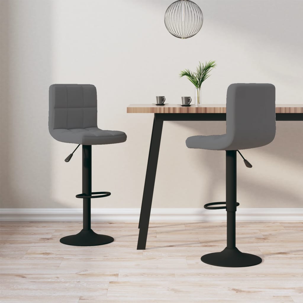 foto del prodotto sgabelli da bar 2 pz grigio scuro in velluto cod mxl 57833