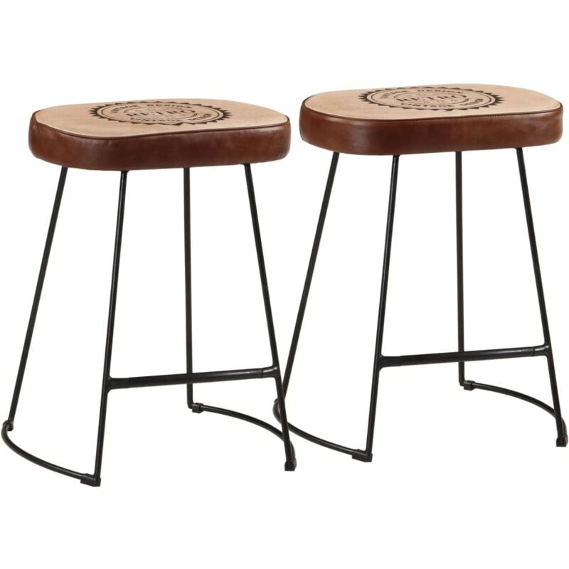 foto del prodotto sgabelli da bar 2 pz marrone scuro 40x29,5x53 cm vidaxl