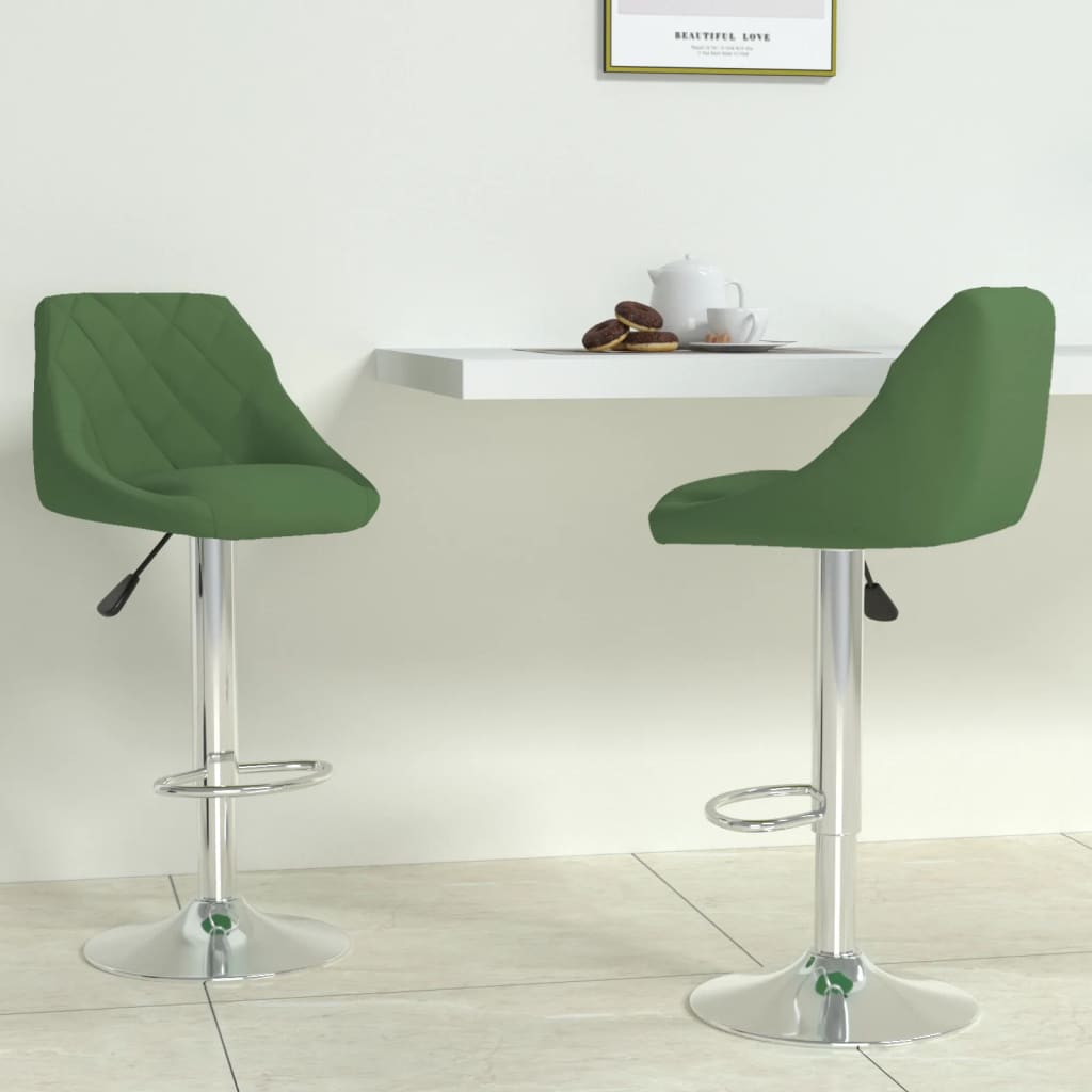 foto del prodotto sgabelli da bar 2 pz verde scuro in velluto cod mxl 62310