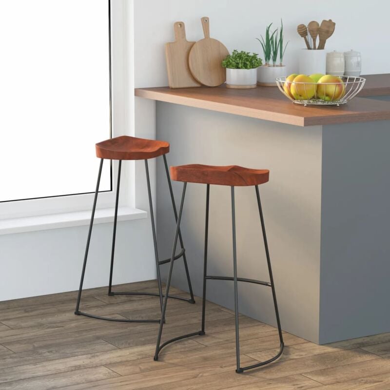 foto del prodotto sgabelli da bar gavin 2 pz 50x40x78 cm legno massello di mango vidaxl