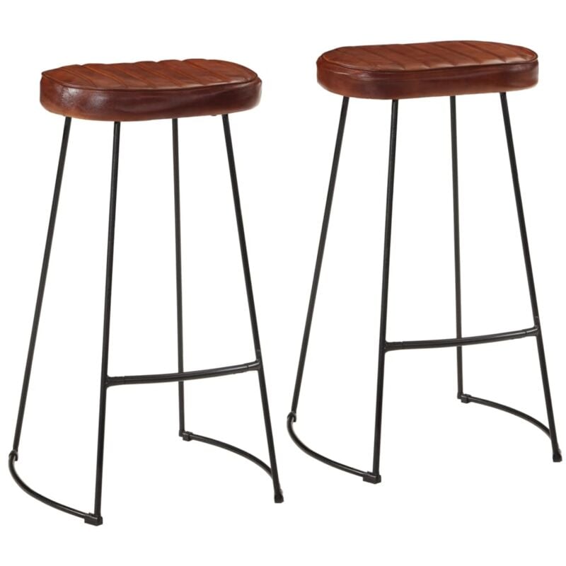 foto del prodotto sgabelli da bar gavin 2 pz marrone scuro 44x37,5x78 cm vidaxl