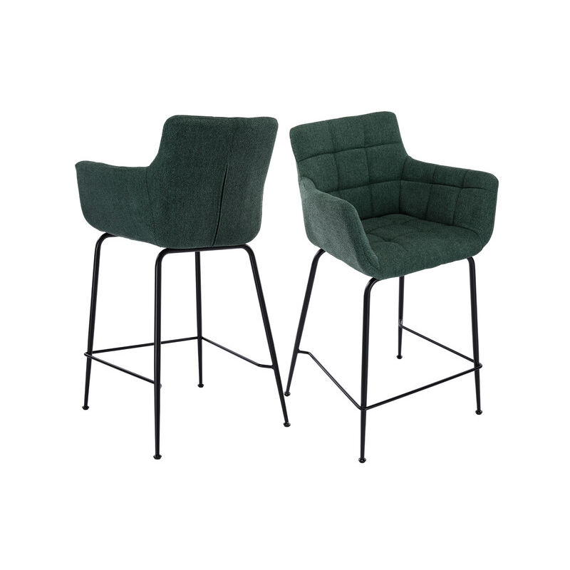 foto del prodotto sgabelli da bar in tessuto sgabelli cucina moderni con schienale set di 2 sedia da bar per cucina bancone, verde