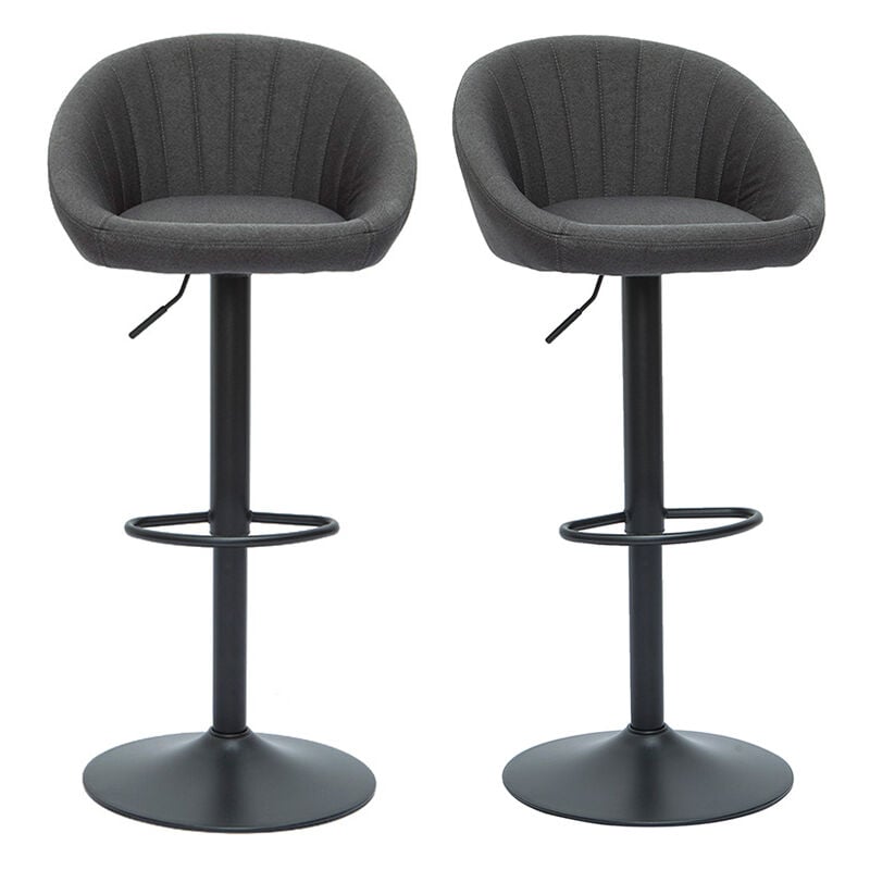 foto del prodotto sgabelli da bar regolabili design grigio antracite set di 2 sheru
