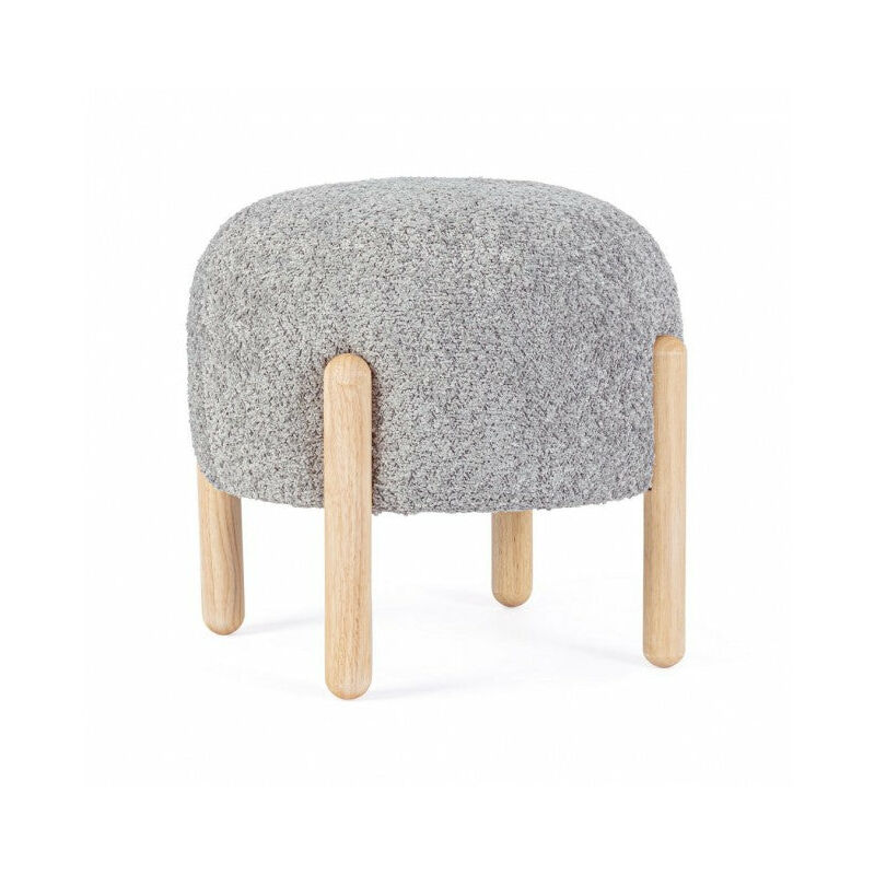 foto del prodotto sgabello 45x38 cm dalia in boucl grigio chiaro