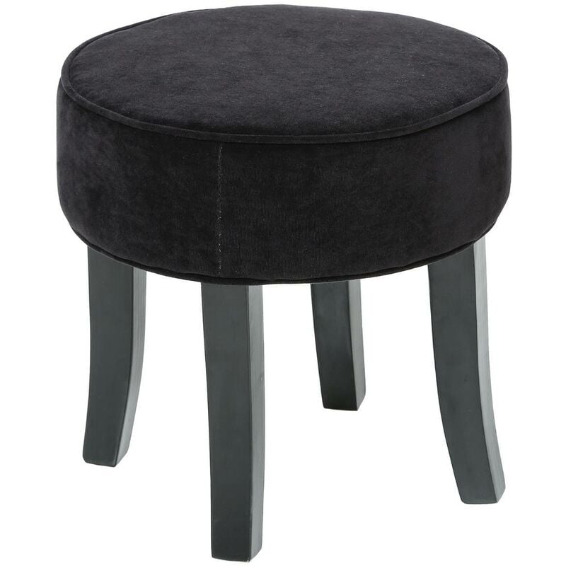 foto del prodotto sgabello adriel in velluto nero atmosphera cr ateur d int rieur