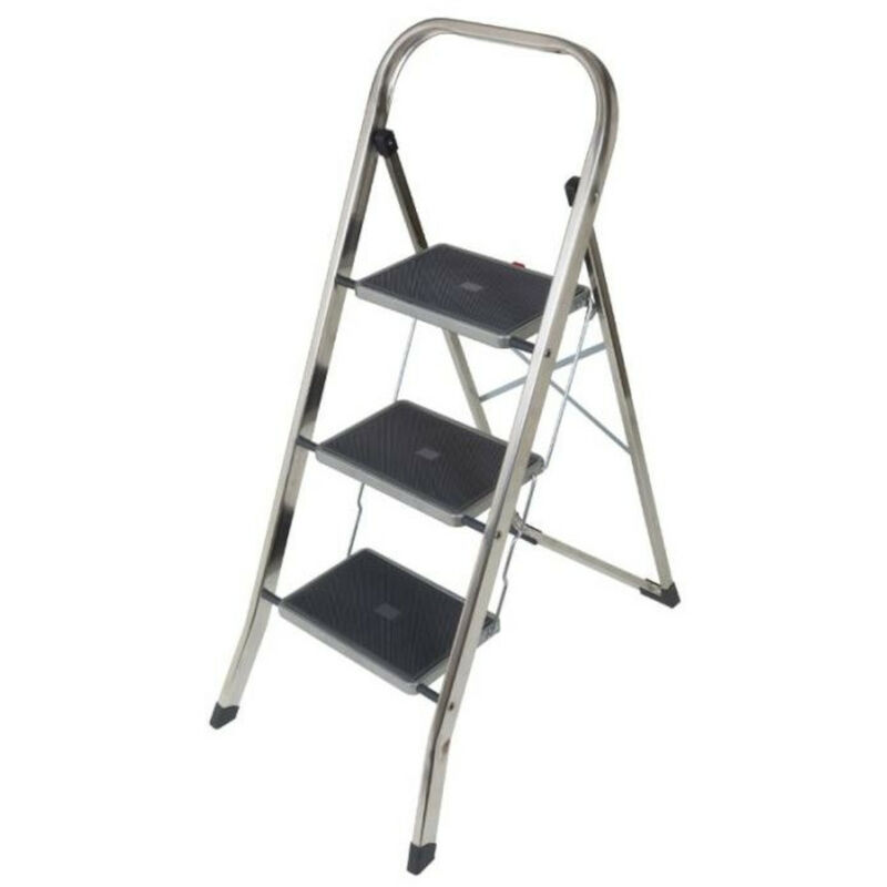 foto del prodotto sgabello alluminio a forbice 3 gradini facal altezza 115 cm