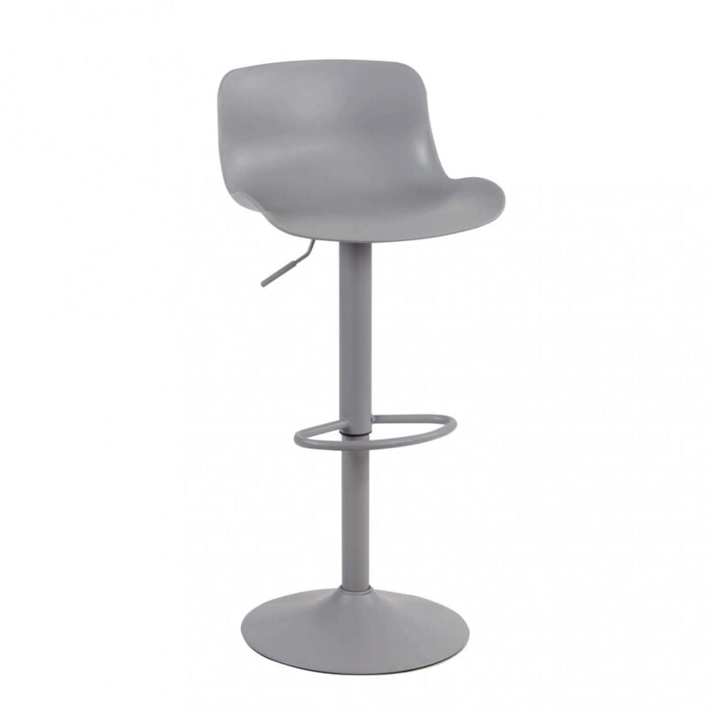 foto del prodotto sgabello alto in plastica cm 44x45x102,5 zane colore grigio