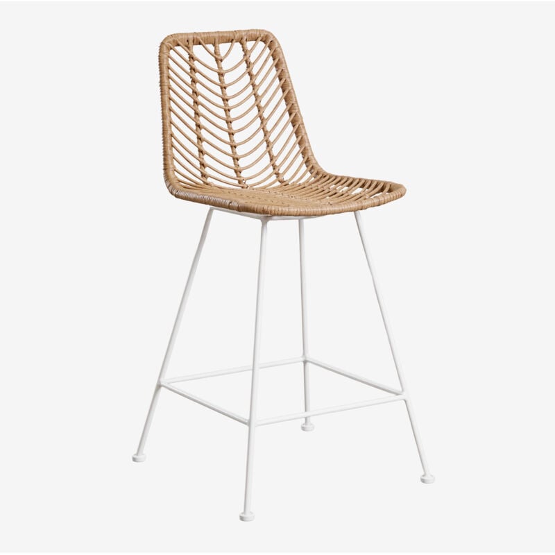 foto del prodotto sgabello alto in rattan sintetico gouda natural sklum