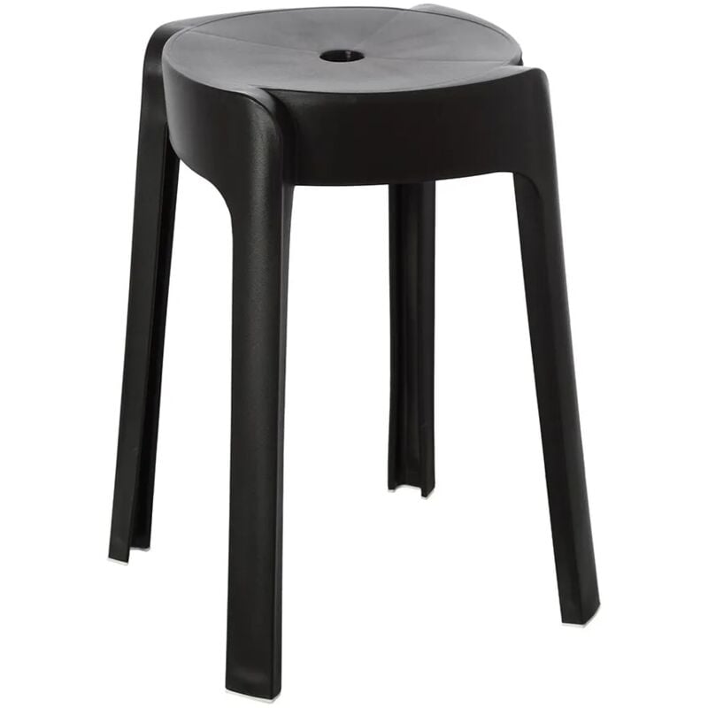 foto del prodotto sgabello bagno multiuso nero in plastica fly