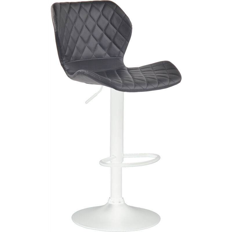 foto del prodotto sgabello bar cork in similpelle bianco nero