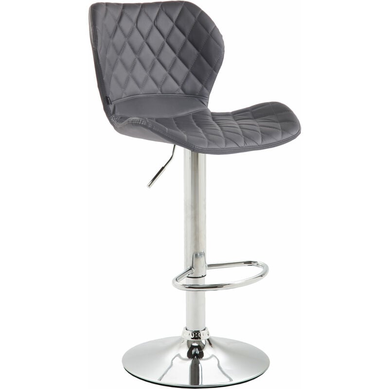 foto del prodotto sgabello bar cork in similpelle cromo grigio