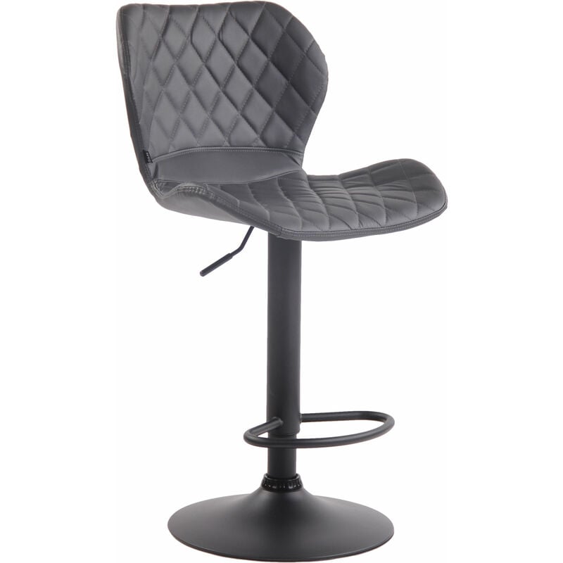 foto del prodotto sgabello bar cork in similpelle nero grigio