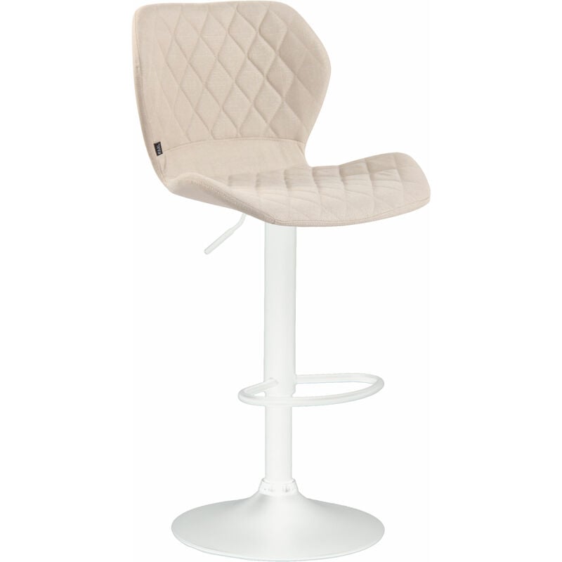foto del prodotto sgabello bar cork in tessuto crema bianco