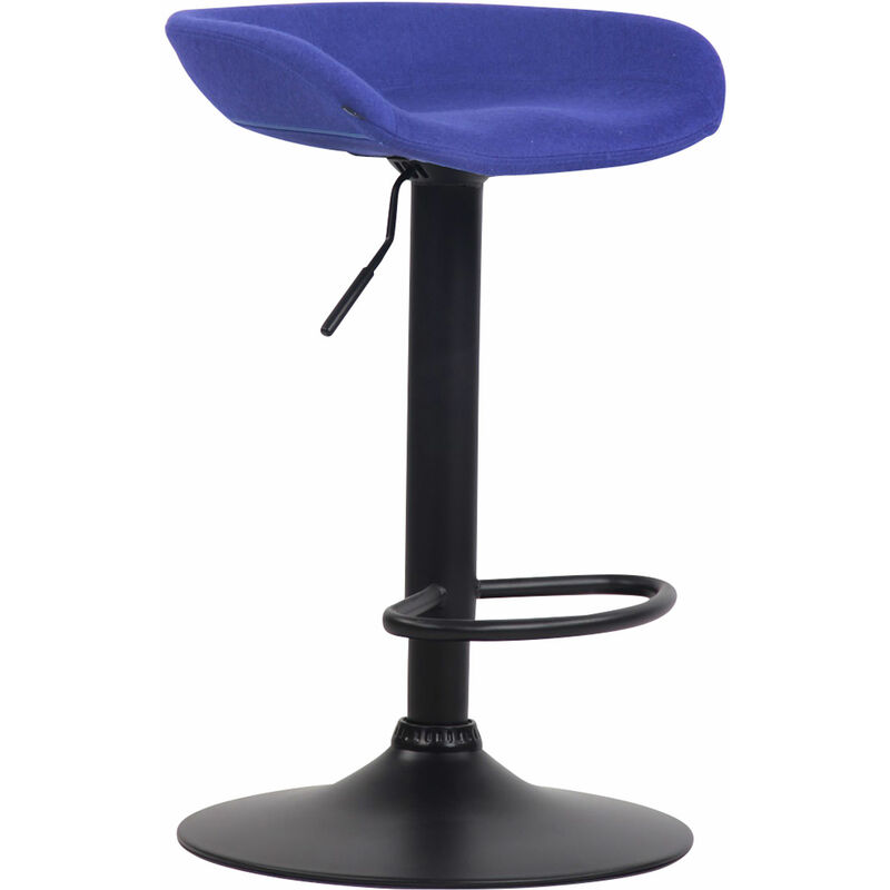 foto del prodotto sgabello bar design anaheim in feltro nero blu