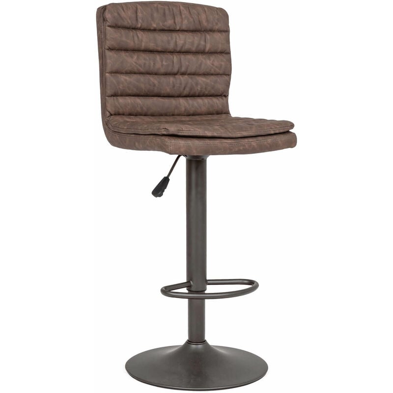 foto del prodotto sgabello bar interno marrone vintage mod. connor