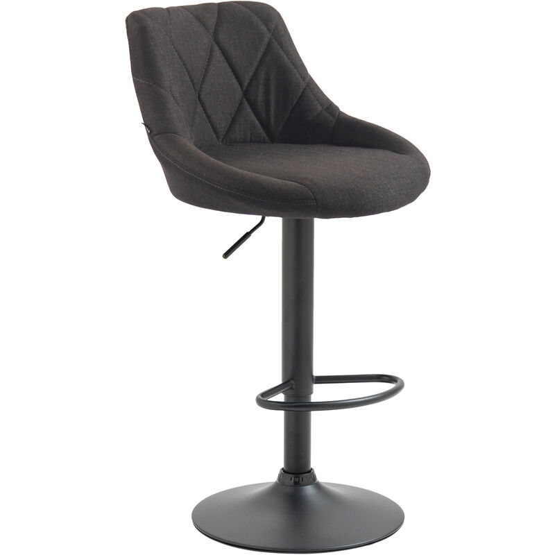 foto del prodotto sgabello bar lazio in tessuto grigio scuro nero