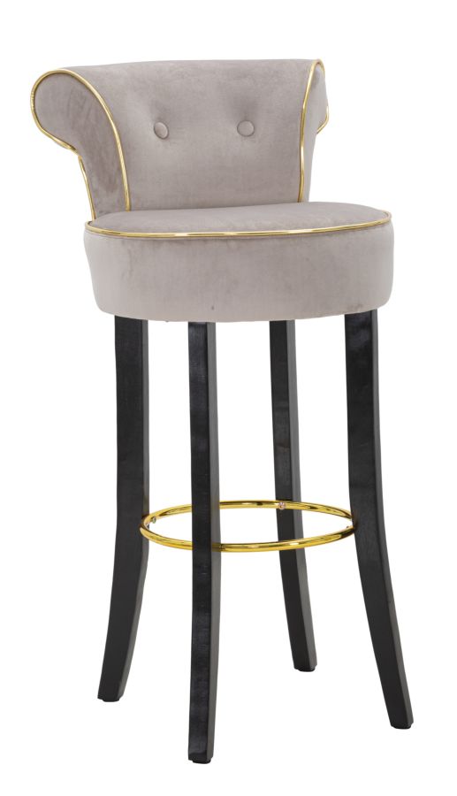foto del prodotto sgabello bar luxy grigio cm 46x48x96