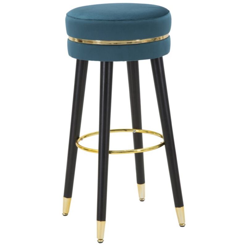 foto del prodotto sgabello bar paris oro 35x74 cm in legno e poliestere