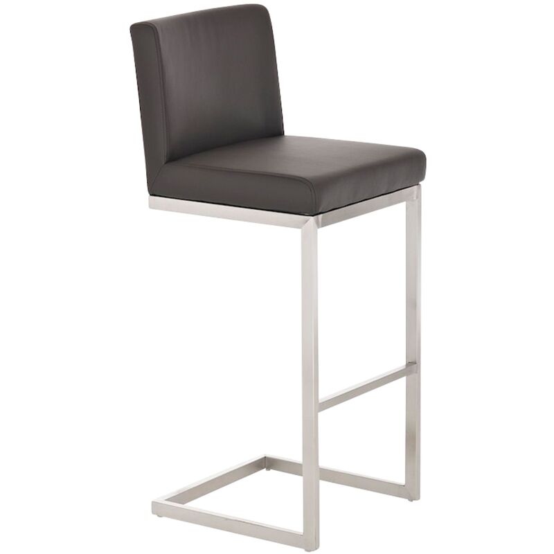 foto del prodotto sgabello bar paros con rivestimento in pelle sintetica marrone