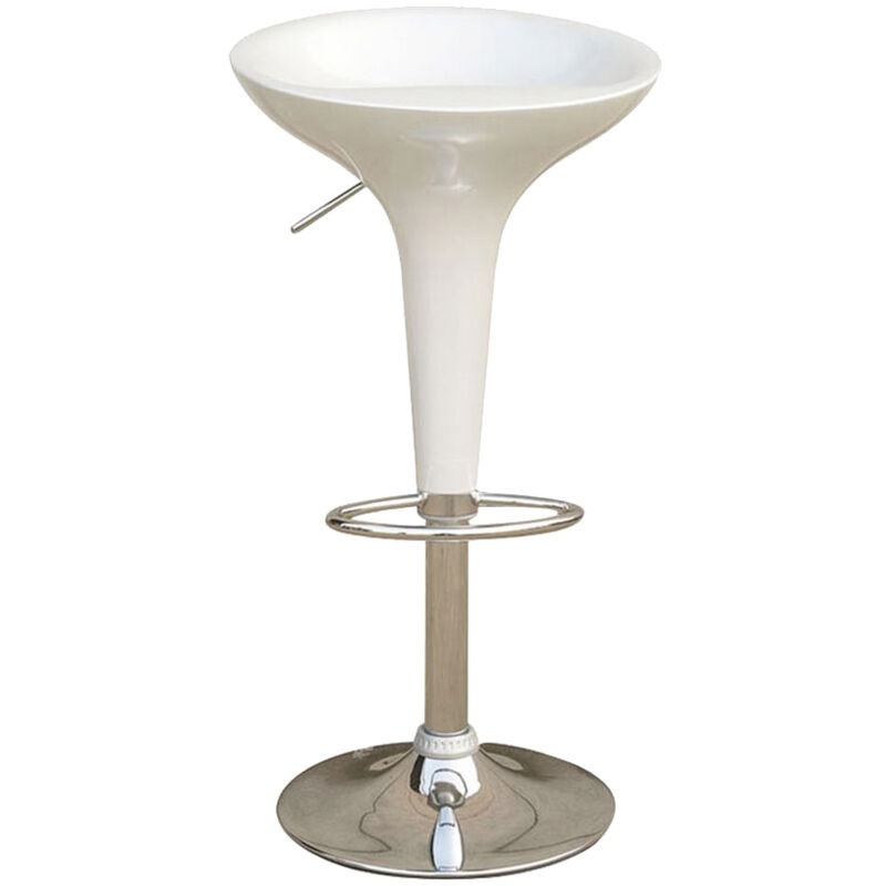 foto del prodotto sgabello bar realizzato in abs in colore bianco