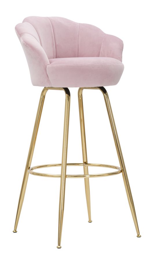 foto del prodotto sgabello bar vienna rosa cm 55x53x110