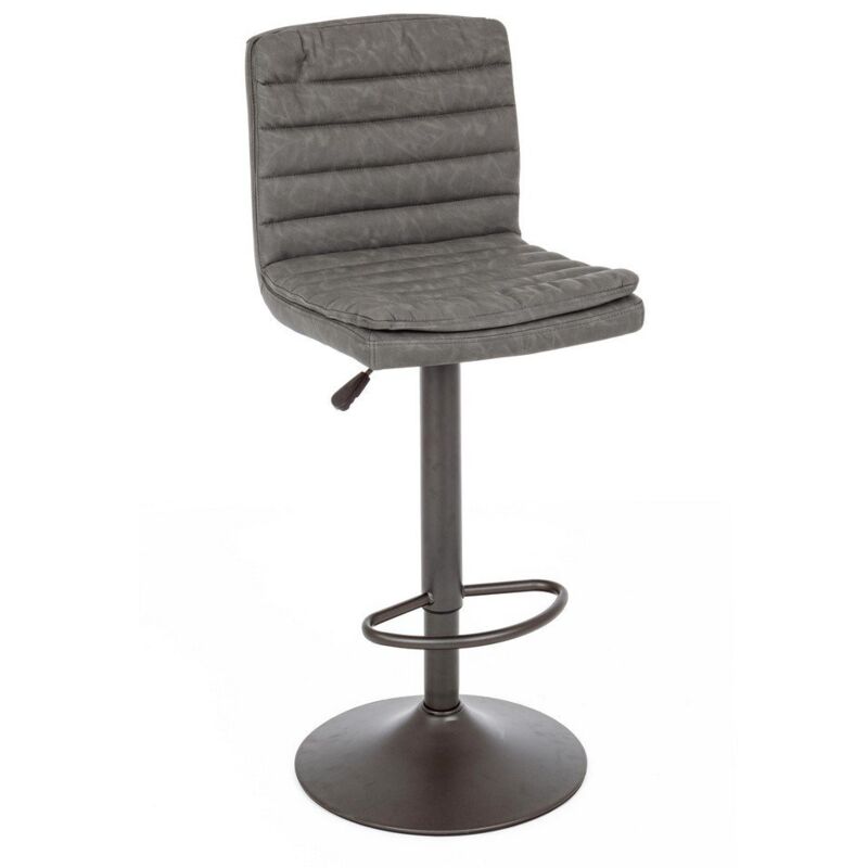 foto del prodotto sgabello bar vintage 2 pezzi katelyn colore grigio scuro