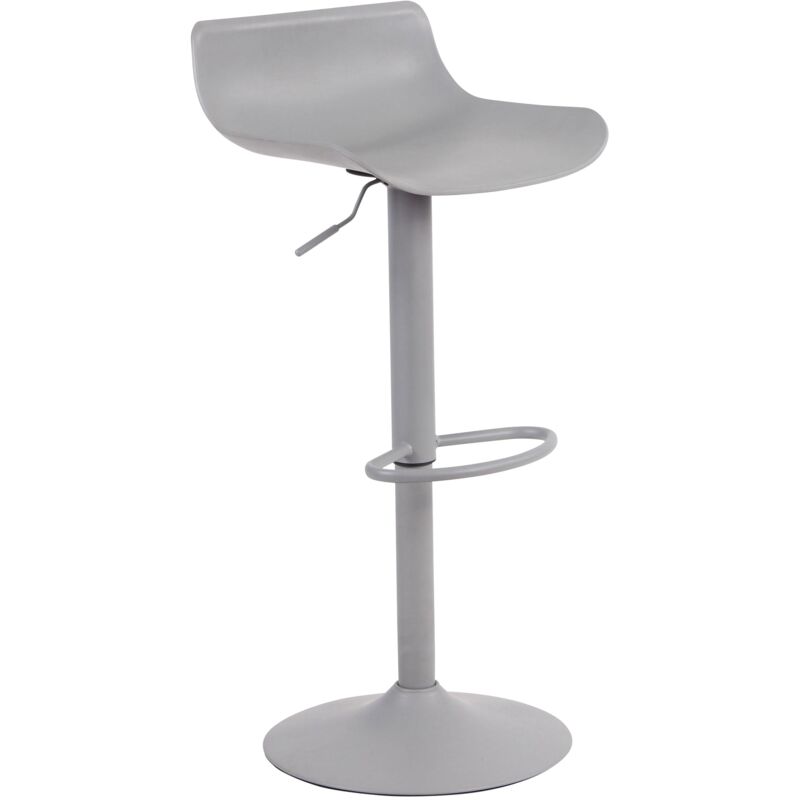 foto del prodotto sgabello bar x1 con poggiapiedi regolabile in altezza design moderno in plastica grigia e metallo grigio 100004535