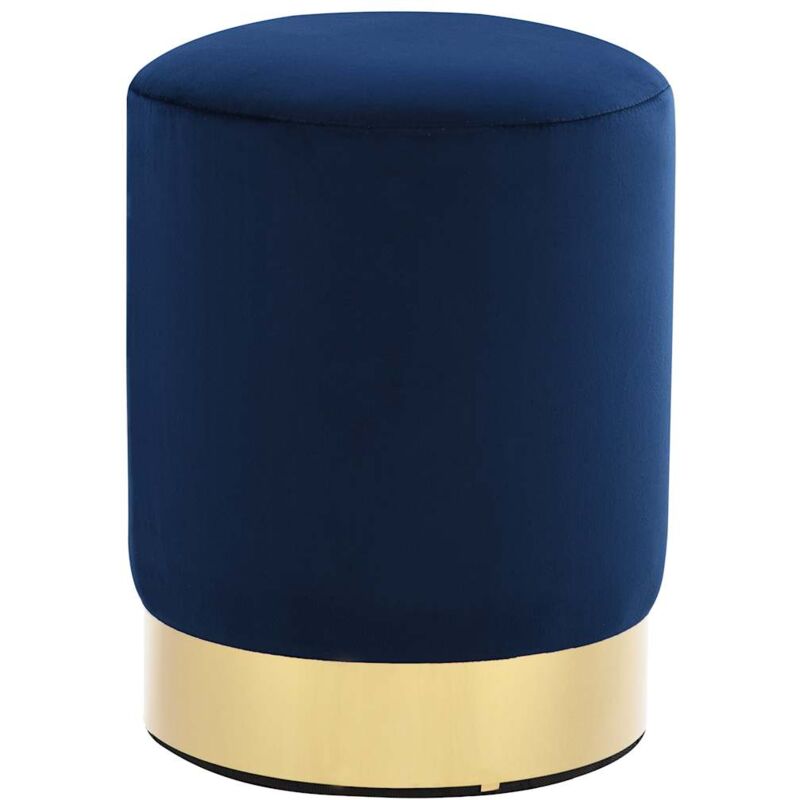 foto del prodotto sgabello blu e oro in velluto 28 x 36 cm vidaxl