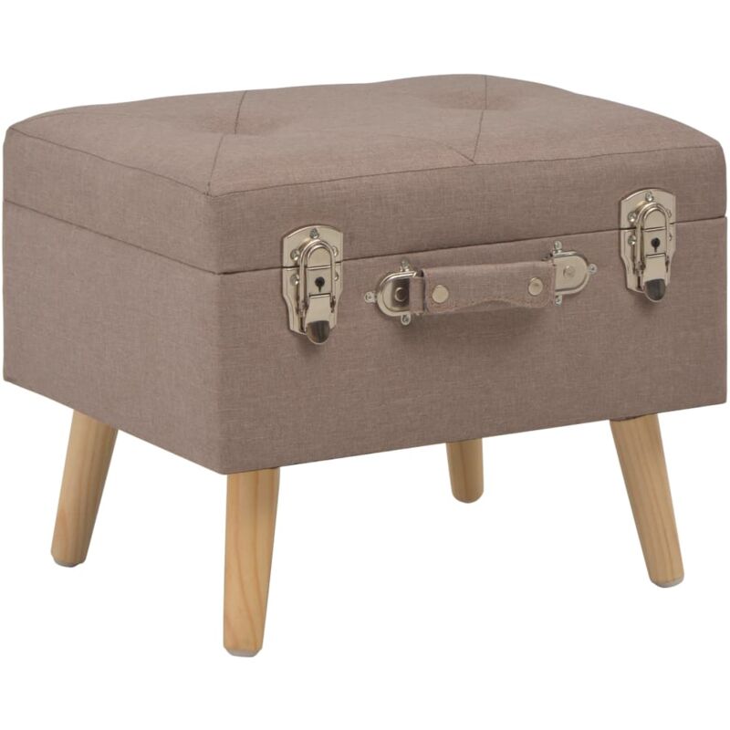 foto del prodotto sgabello con contenitore 40 cm in tessuto marrone vidaxl 384302