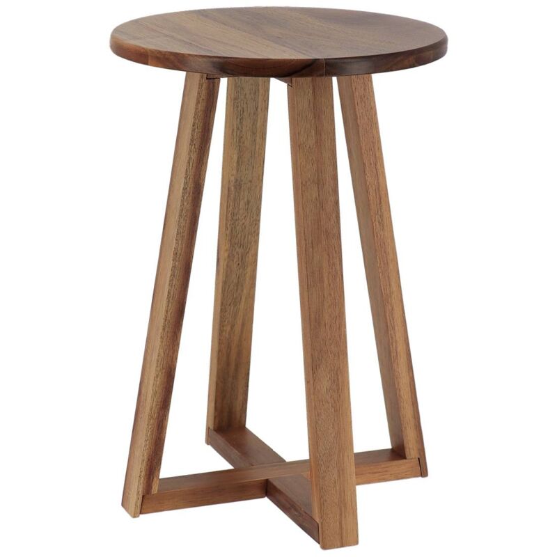 foto del prodotto sgabello con gambe e piano in acacia acacia tendance