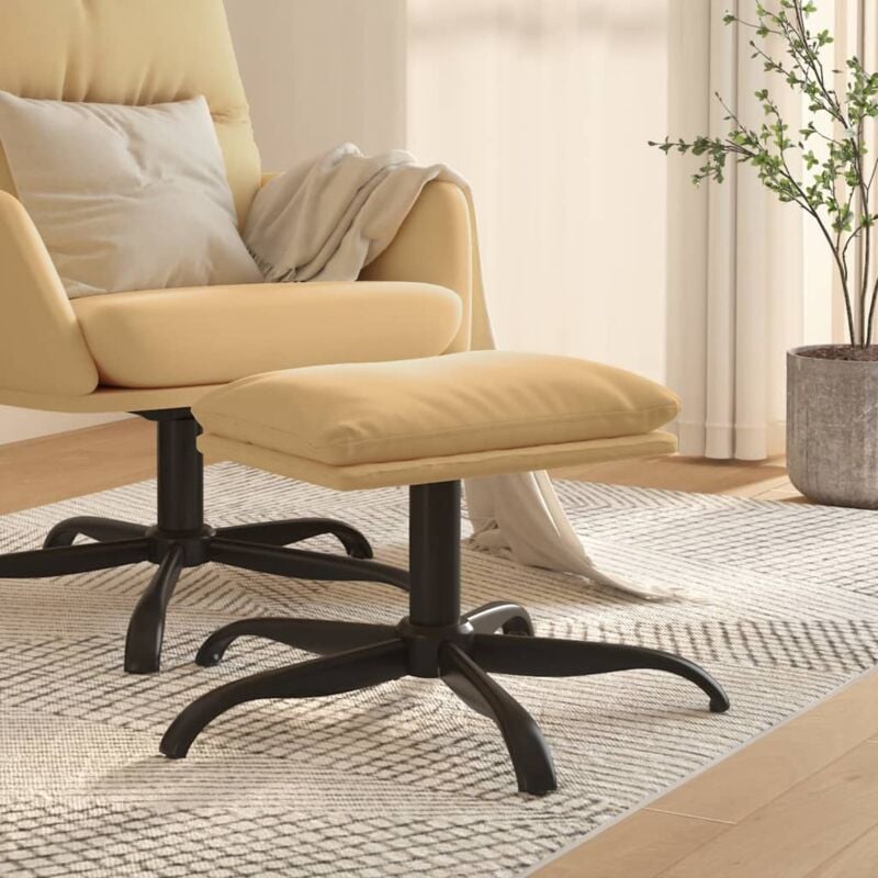 foto del prodotto sgabello crema 60x60x36 cm in microfibra vidaxl