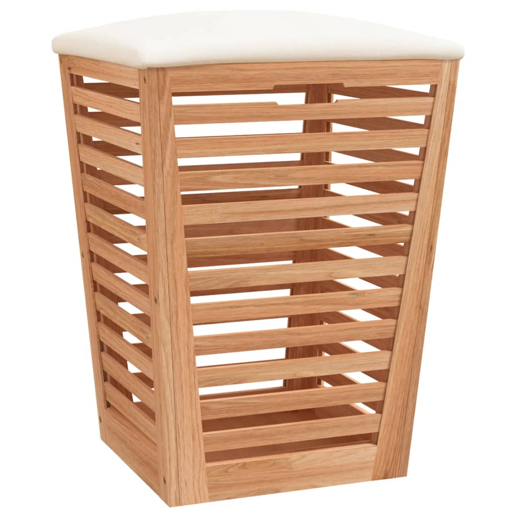 foto del prodotto sgabello da bagno 40,5 x 40,5 x 56 cm legno massello di noce 02 0006134