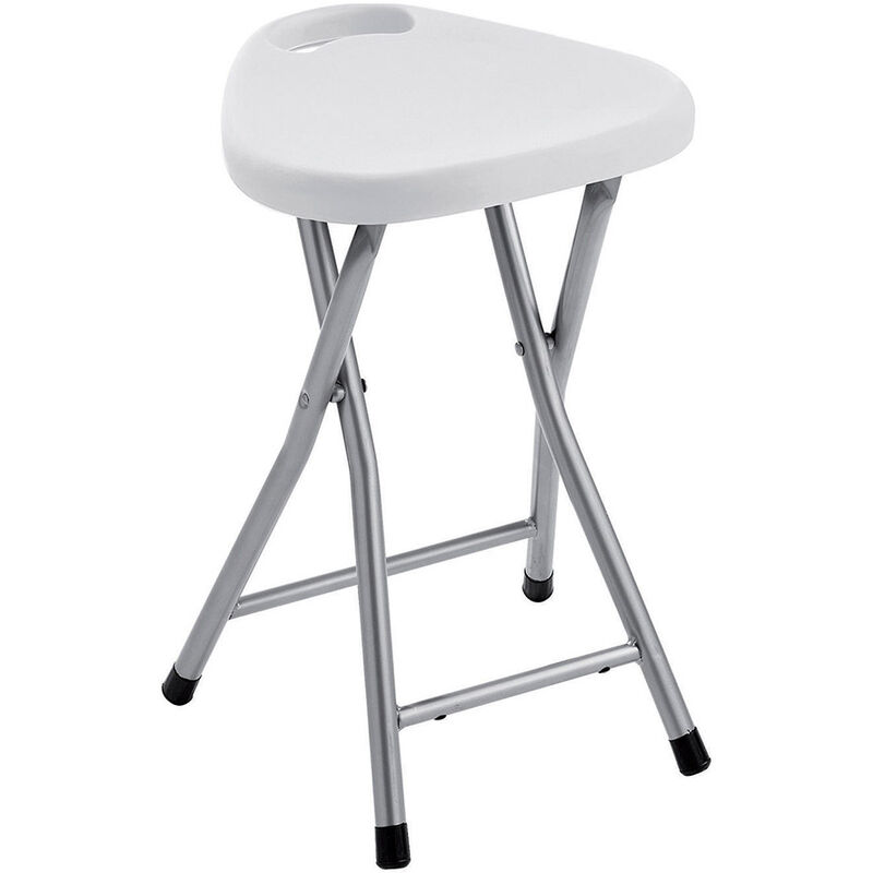 foto del prodotto sgabello da bagno gedy in acciaio inox richiudibile colore bianco