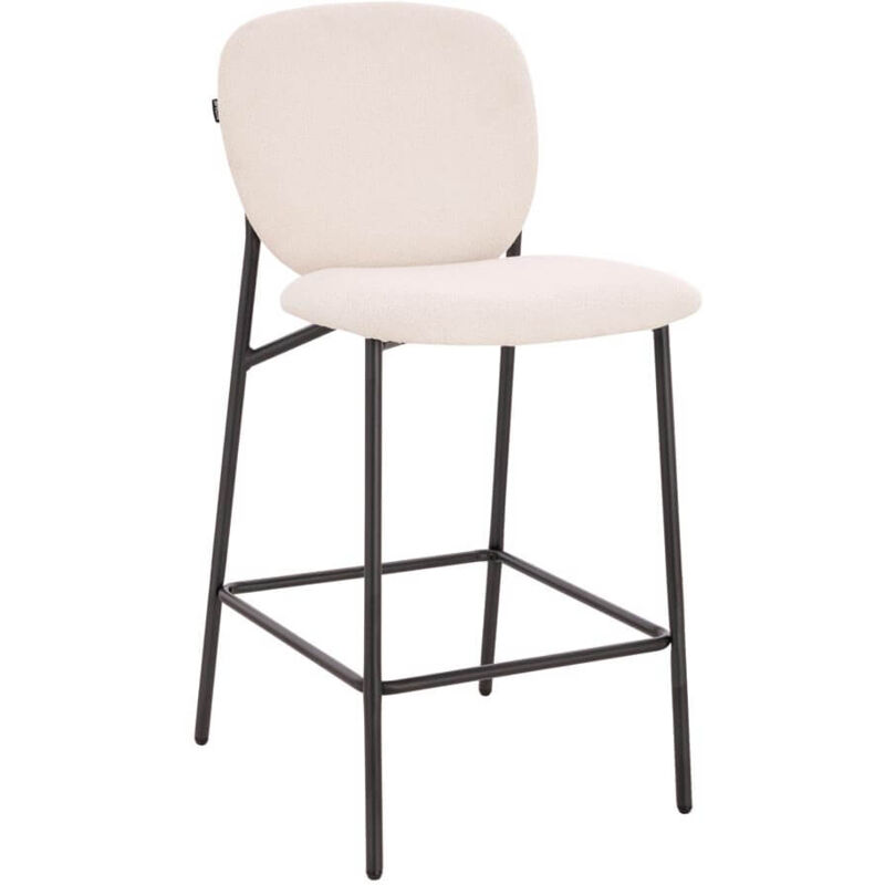 foto del prodotto sgabello da bar boucl celda colore bianco, quantit 1 home deluxe