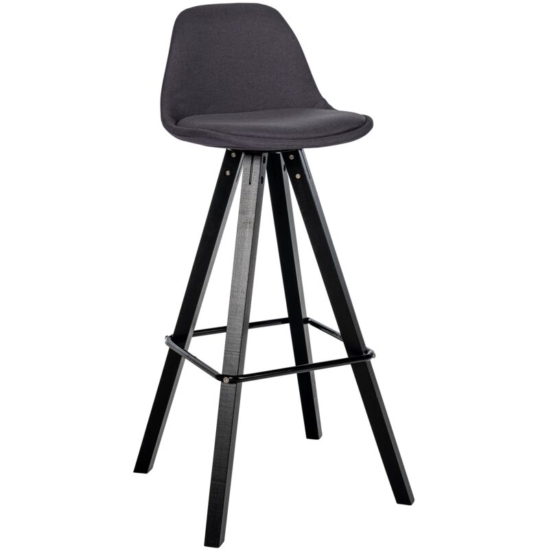 foto del prodotto sgabello da bar corbin in tessuto square grigio scuro nero