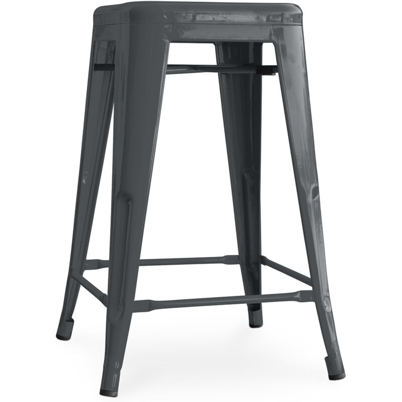 foto del prodotto sgabello da bar design industriale 60cm nuova edizione stylix grigio scuro