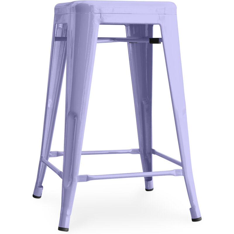 foto del prodotto sgabello da bar design industriale 60cm nuova edizione stylix lavanda