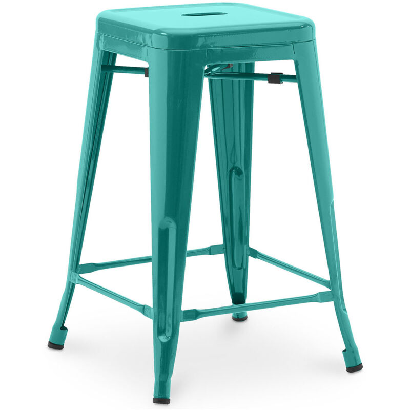 foto del prodotto sgabello da bar design industriale 60cm nuova edizione stylix pastel green