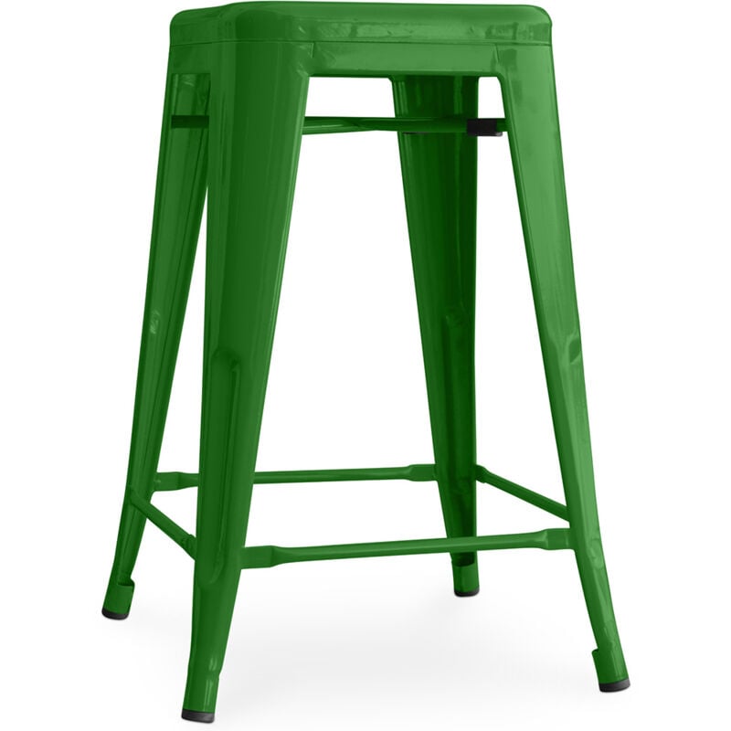 foto del prodotto sgabello da bar design industriale 60cm nuova edizione stylix verde
