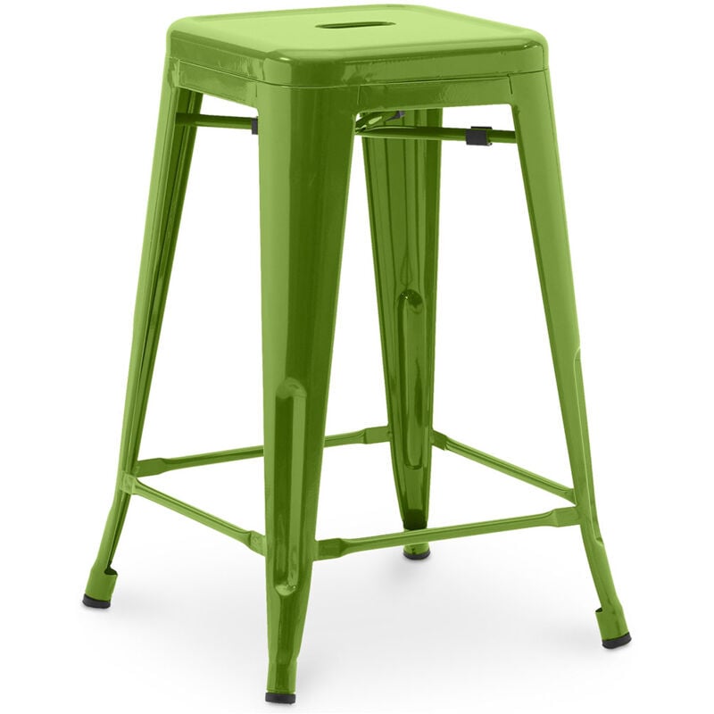foto del prodotto sgabello da bar design industriale 60cm nuova edizione stylix verde chiaro