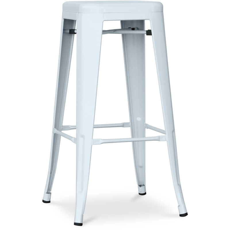 foto del prodotto sgabello da bar design industriale 76cm nuova edizione stylix grigio blu