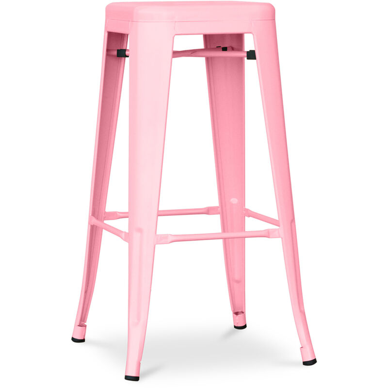 foto del prodotto sgabello da bar design industriale 76cm nuova edizione stylix rosa