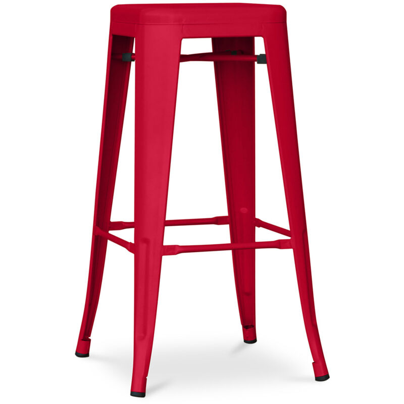 foto del prodotto sgabello da bar design industriale 76cm nuova edizione stylix rosso