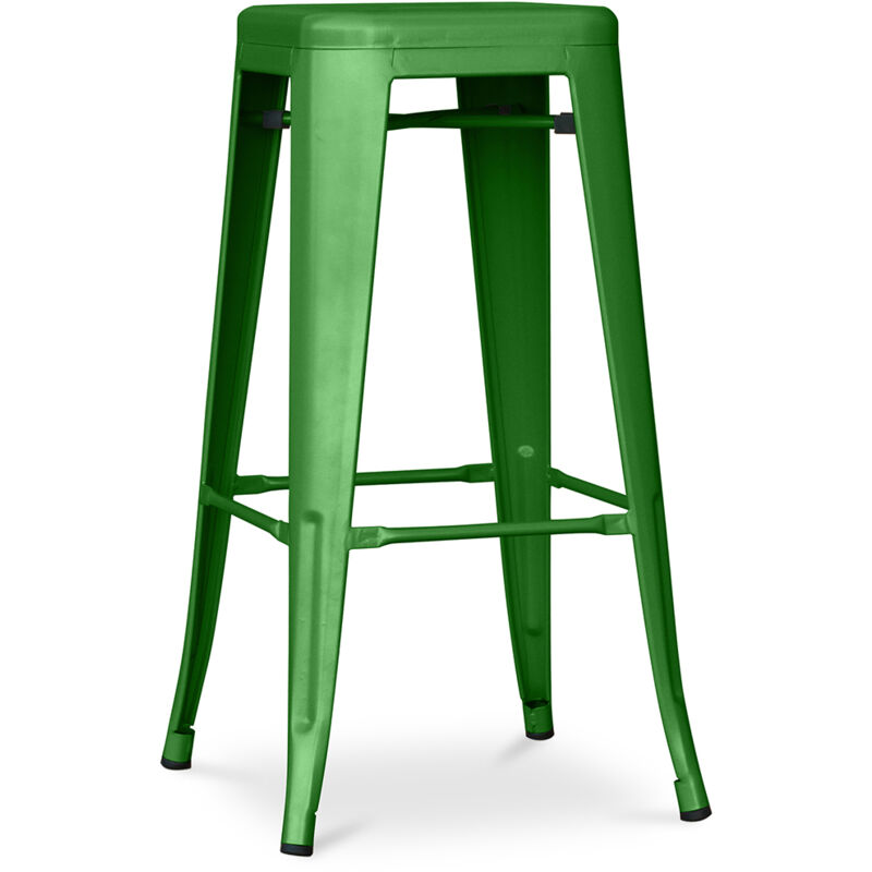 foto del prodotto sgabello da bar design industriale 76cm nuova edizione stylix verde