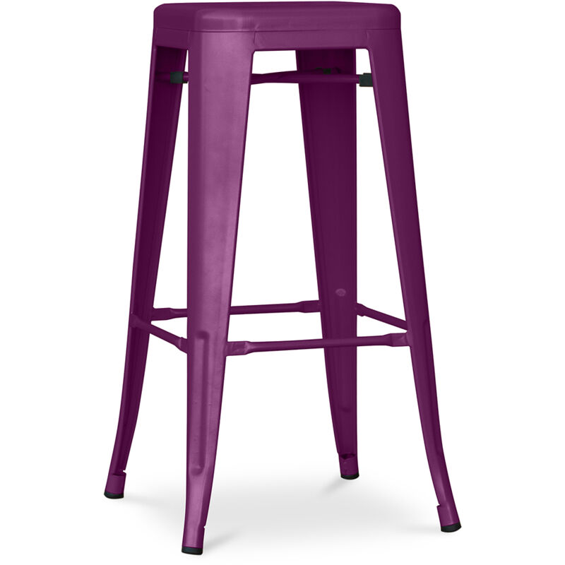 foto del prodotto sgabello da bar design industriale 76cm nuova edizione stylix viola