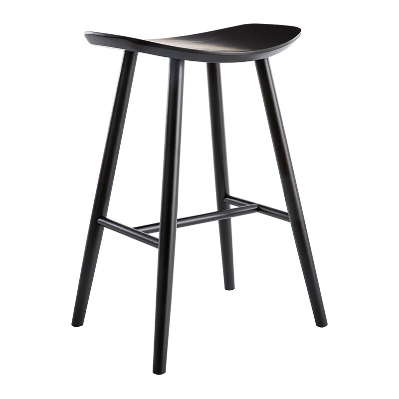 foto del prodotto sgabello da bar di design nero 65 cm demory